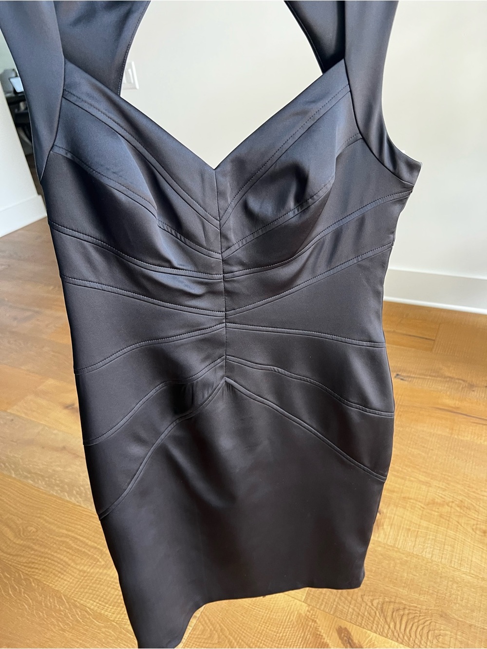 Jessica Simpson Black Sleeveless V-Neck Bandage Mini Dress